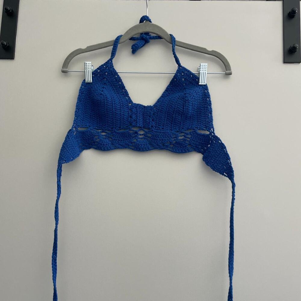 Blue Knitted Top